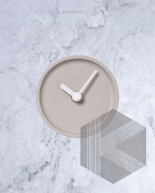  Kanto Pale Grey Japanese Crafted Small Clock