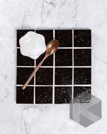  Hatsu Square Espresso Burgundy Hand Glazed Japanese Mosaic Tile