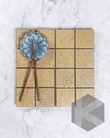  Hatsu Square Wheat Hand Glazed Japanese Mosaic Tile