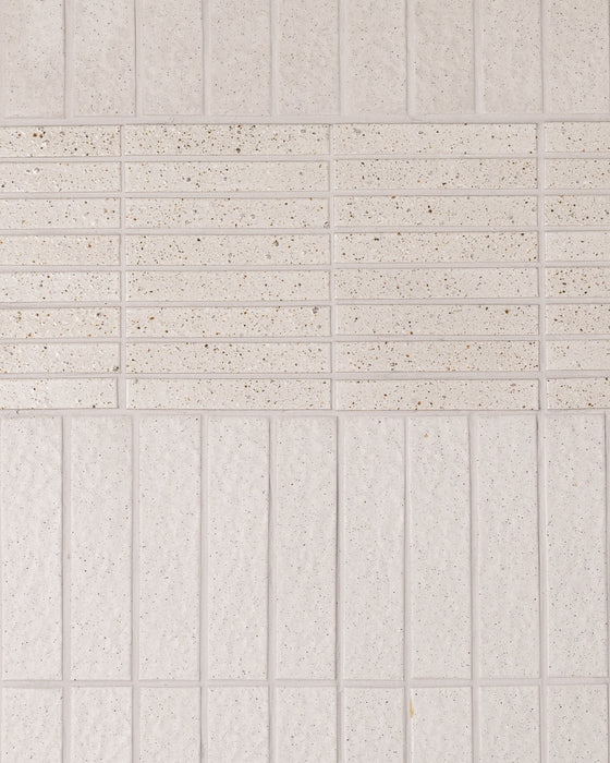 Sabi White Matt Glazed Porcelain Mosaic 45x195mm