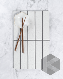  Sabi White Matt Glazed Porcelain Mosaic 45x195mm